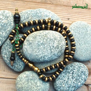 100 Rosary Wooden Beads Golden 12mm Tasbeeh Misbaha Prayer Beads Tasbih TS-45-6